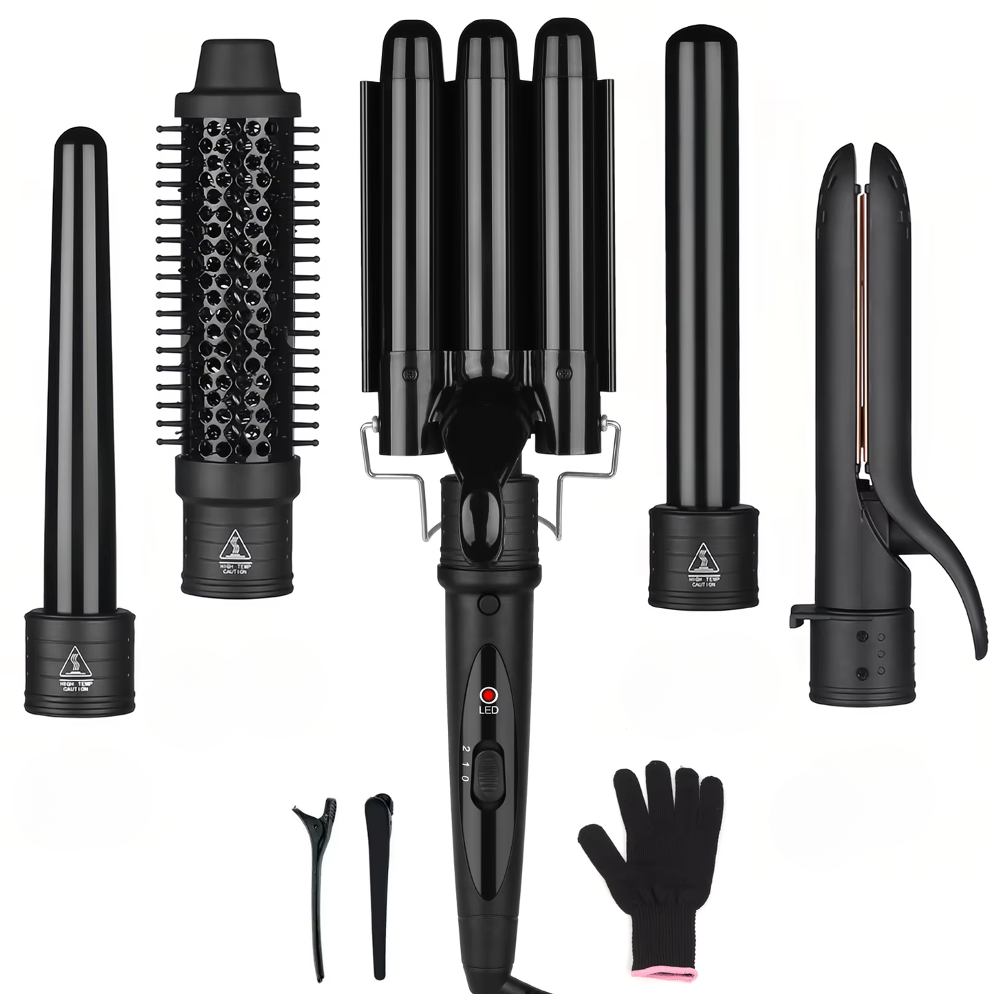 New Style 5 in 1 Interchangeable Hair Curler