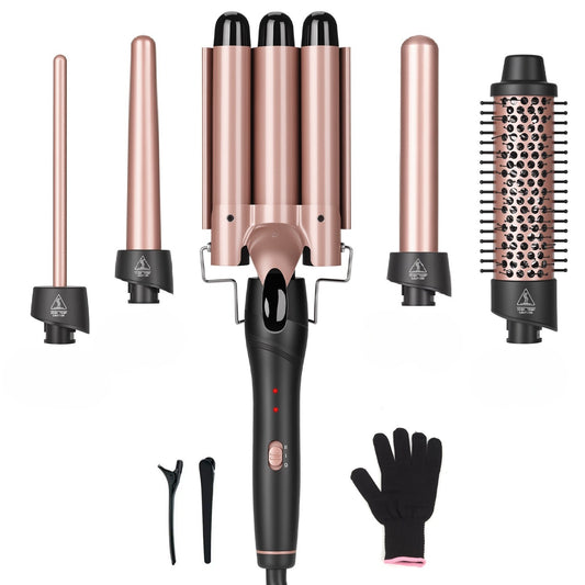 New Style 5 in 1 Interchangeable Hair Curler