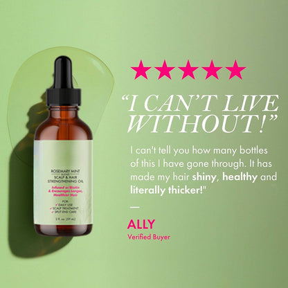Organic Rosemary Mint & Ginger Hair Growth Oil – 60ml