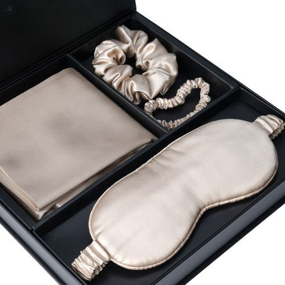 100% Mulberry Silk Pillowcase & Bonnet Set – Hair & Skin Night Care