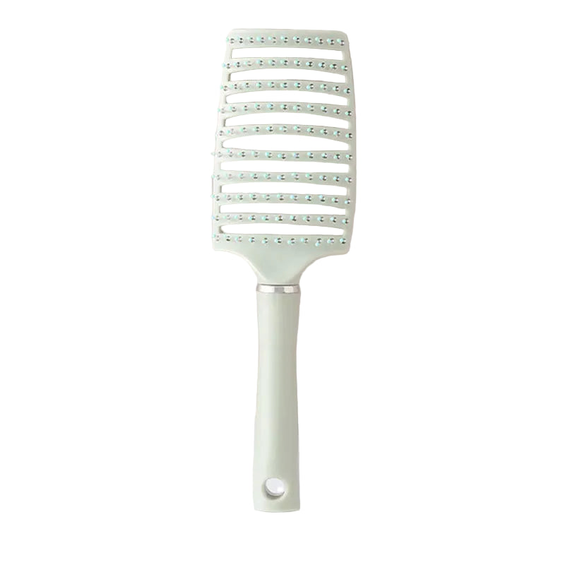 Custom Logo Large Curved Comb Hair Extension Wet/Dry Styling Comb with Vent Detangling Massage Nylon Material Brush-2