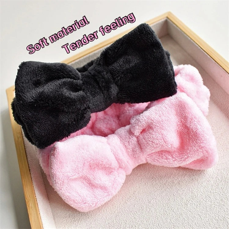 Wholesale 16pcs/set Spa Washing Face Makeup Washband Fluffy Wristband Bow Headbands Flower Hair Claw Women Hair Accessories Set-5