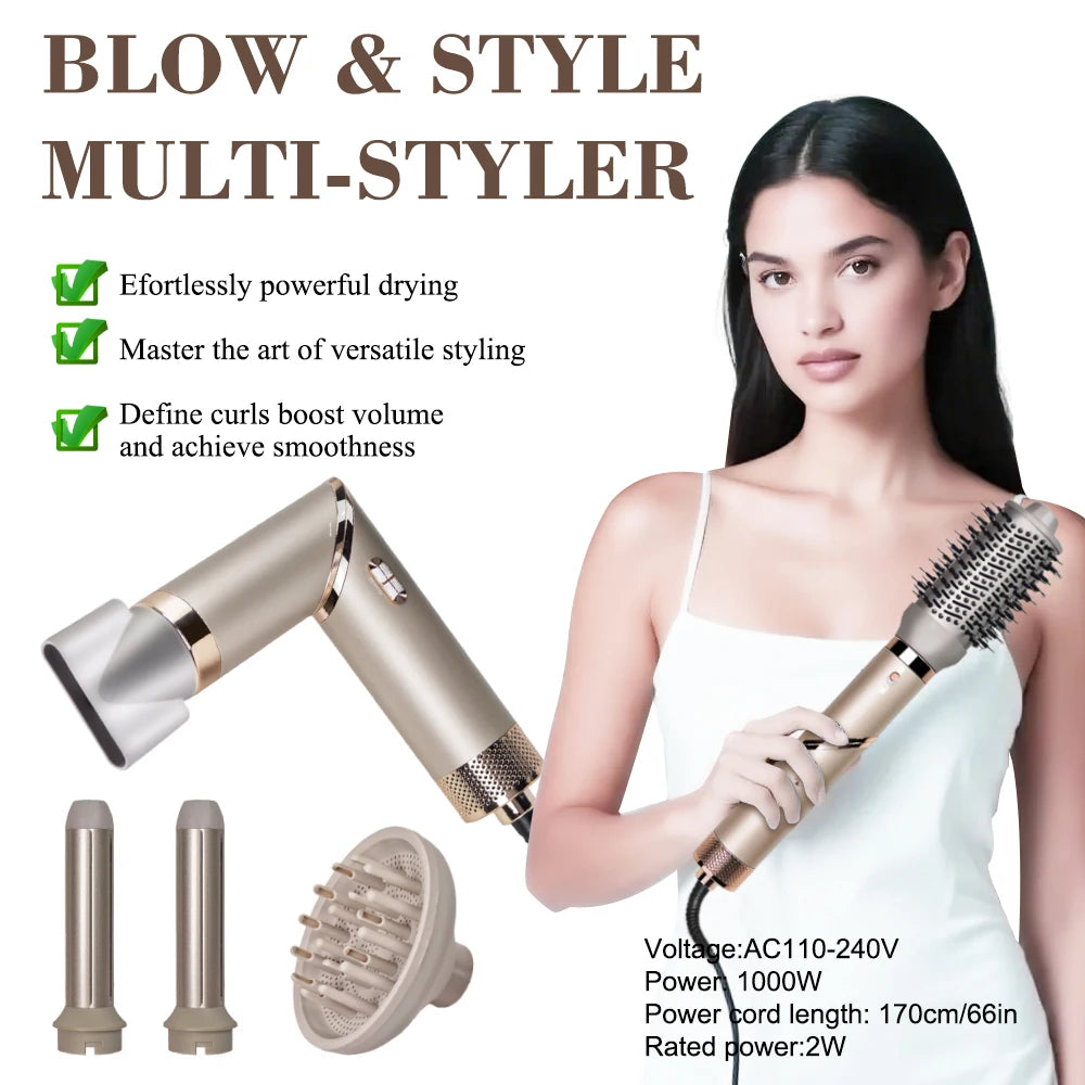 5 in 1 Negative Ion Hair Dryer Brush Blow Dryer Brush Set-2