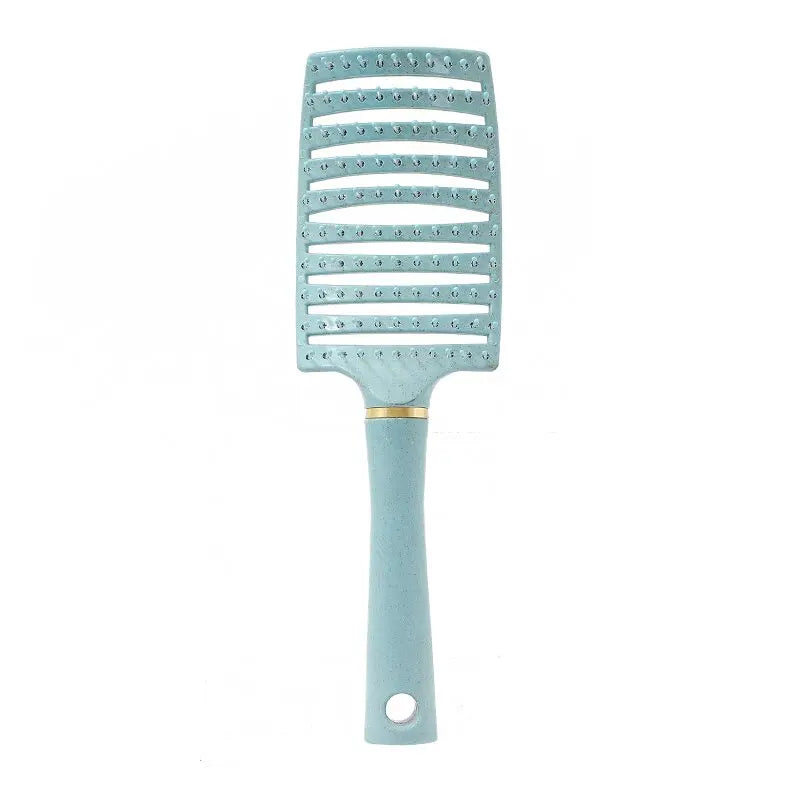 Custom Logo Large Curved Comb Hair Extension Wet/Dry Styling Comb with Vent Detangling Massage Nylon Material Brush-7