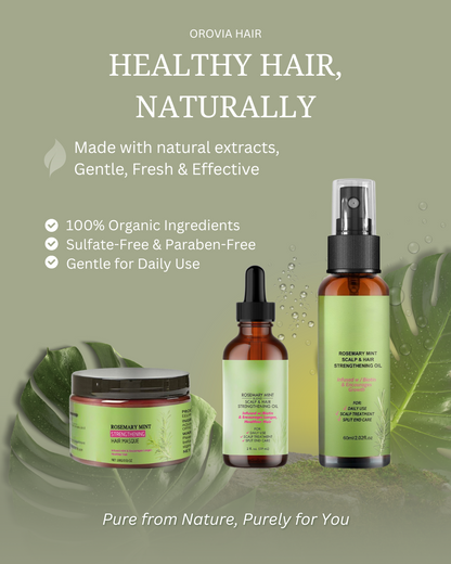 Organic Rosemary Mint & Ginger Hair Growth Oil – 60ml